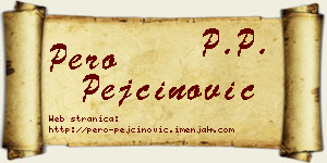 Pero Pejčinović vizit kartica